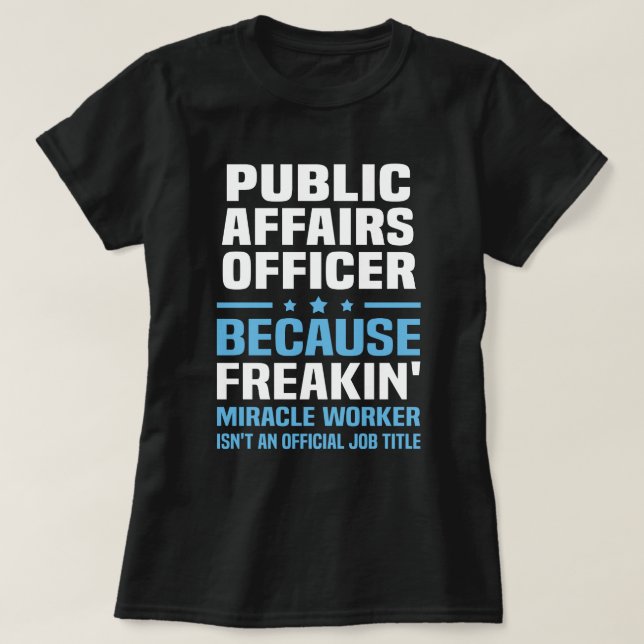 Public Affairs Officer T Shirt (Design framsida)