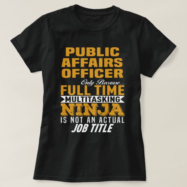 Public Affairs Officer T Shirt (Design framsida)
