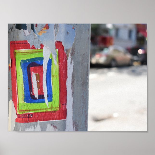 Public Art New York City Telefon Pole Graffiti Poster (Framsidan)