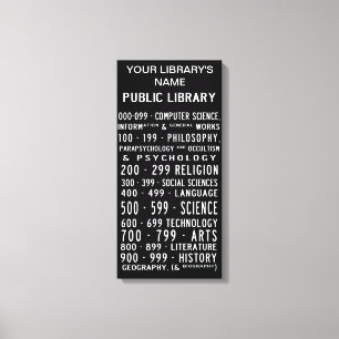 Public Bibliotek Dewey Decimal på canvas