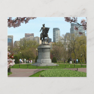 Public Garden Boston Massachusetts Postcard Helg Vykort