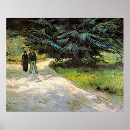 Public Garden med lite av Vincent van Gogh Poster