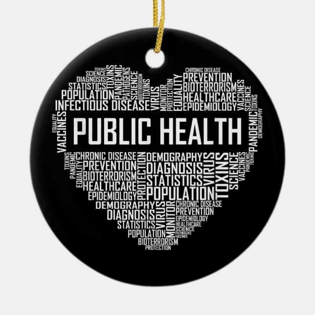 Public Health Heart Gift Healthcare Worker Epidemi Julgransprydnad Keramik (Framsidan)