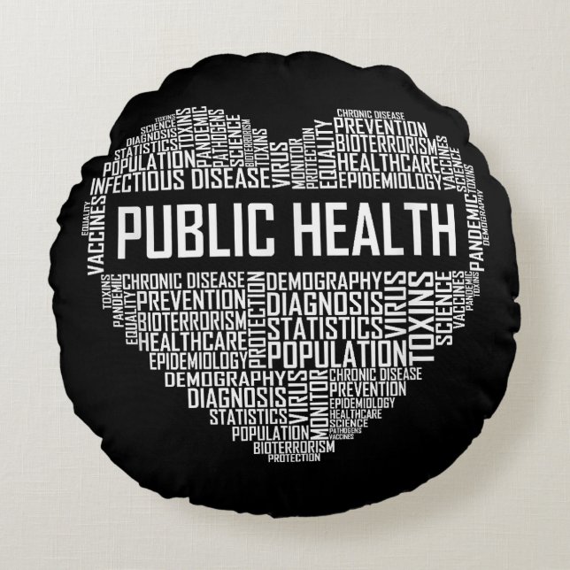 Public Health Heart Gift Healthcare Worker Epidemi Rund Kudde (Framsidan)