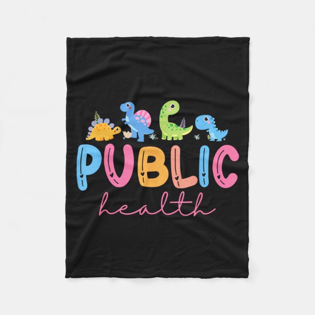 Public Health Nurse Dinosaurs Nursing Design For M Fleecefilt (Framsidan)