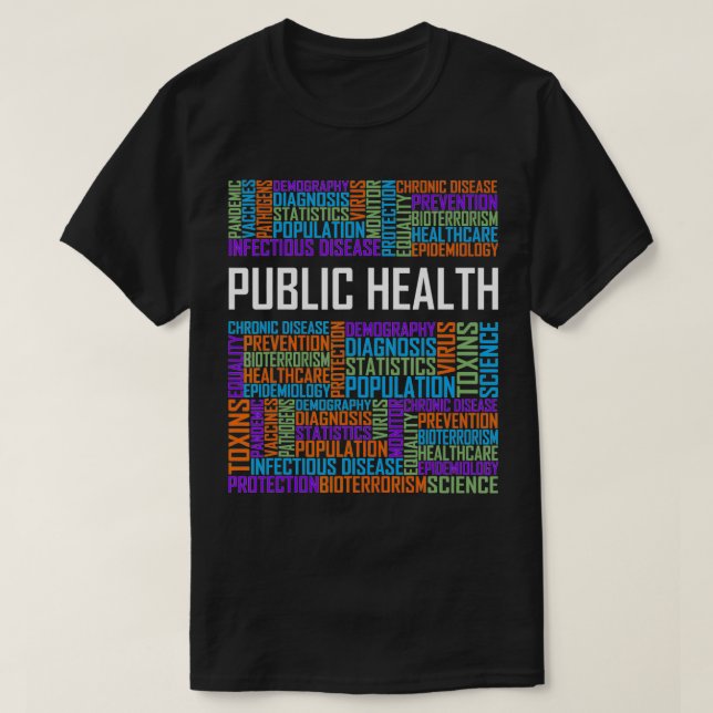 Public Health Ord Gift Healthcare Worker Epidemi T Shirt (Design framsida)