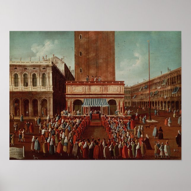 Public Lottery at Loggetta, Piazza San Poster (Framsidan)
