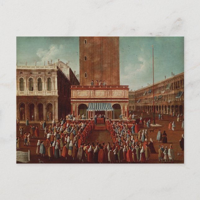 Public Lottery at Loggetta, Piazza San Vykort (Framsida)