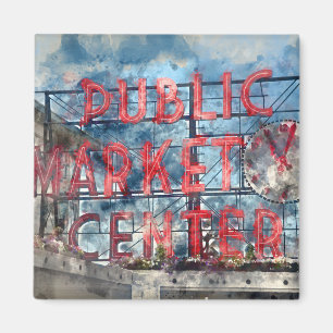 Public Market Center i Seattle Washington Magnet