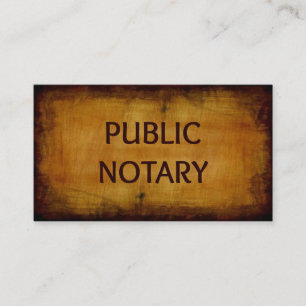 Public Notary Antique Brushed Wood Affärskort Visitkort