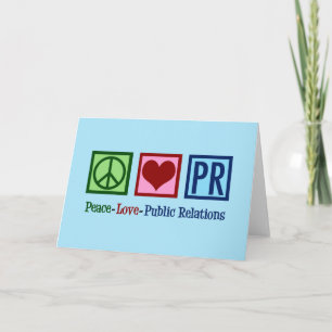 Public Relations Kärlek Peace Helgkort