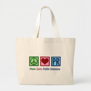 Public Relations Kärlek Peace Jumbo Tygkasse