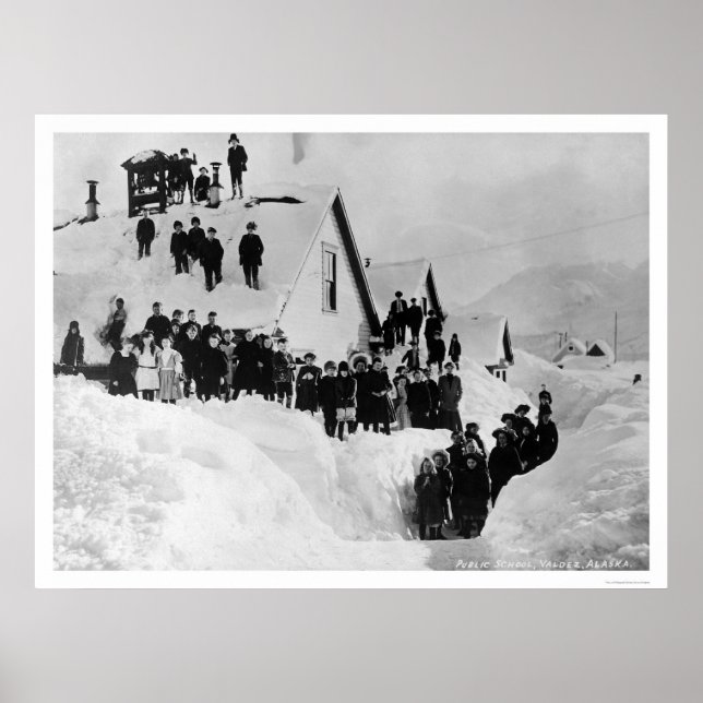 Public School Valdez, Alaska 1910 Poster (Framsidan)