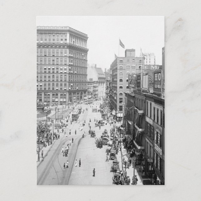 Public Square, Cleveland: 1915 Vykort (Framsida)