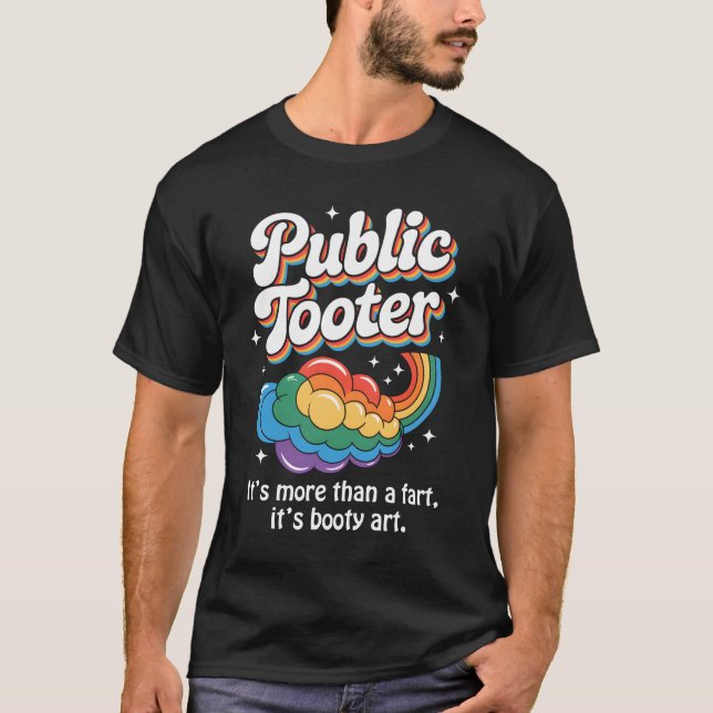 Public Tooter Embarrassing Funny InLämpligt Hum T Shirt (Framsida)