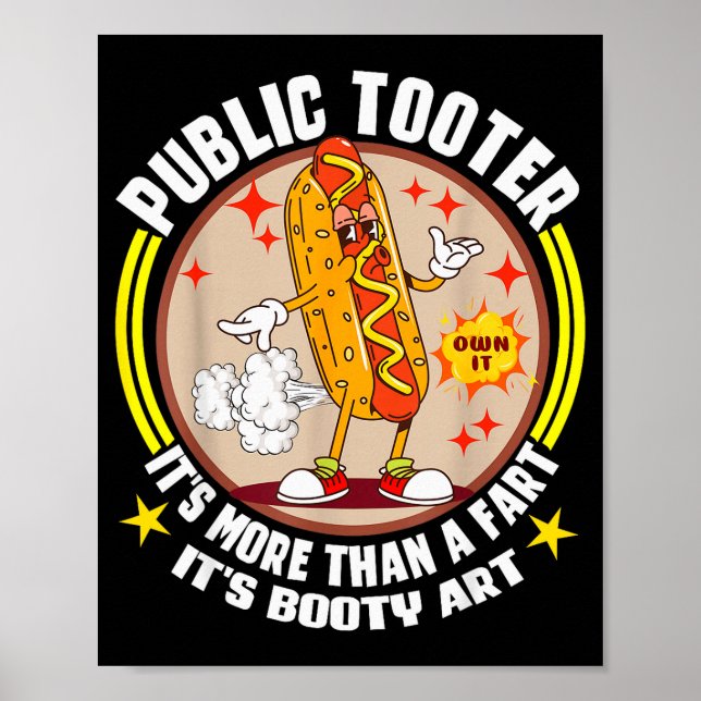 Public Tooter Funny Inappropriate Embarring Adult  Poster (Framsidan)