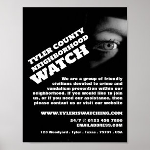 Public View, grannskap Community Watch Advert Poster