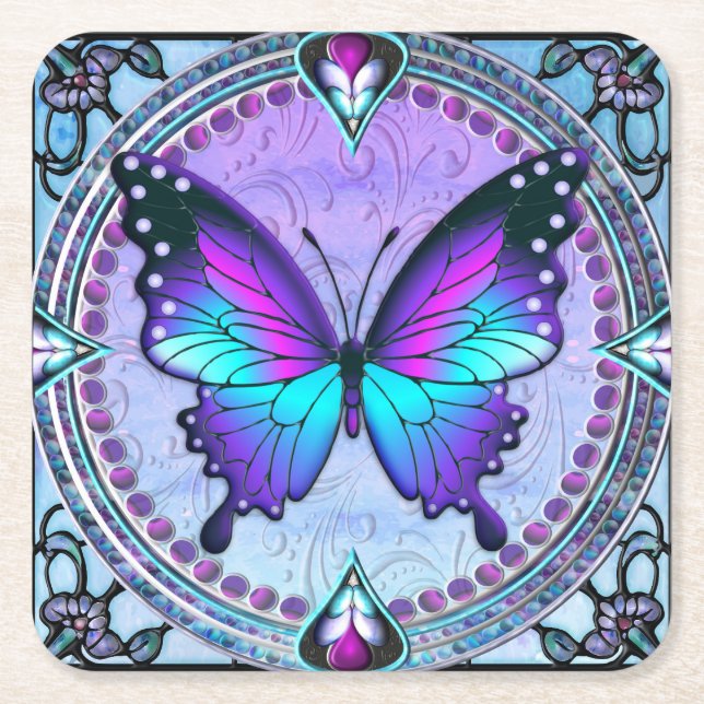 Publiceringsknapp med bakgrund underlägg papper kvadrat (Framsidan)