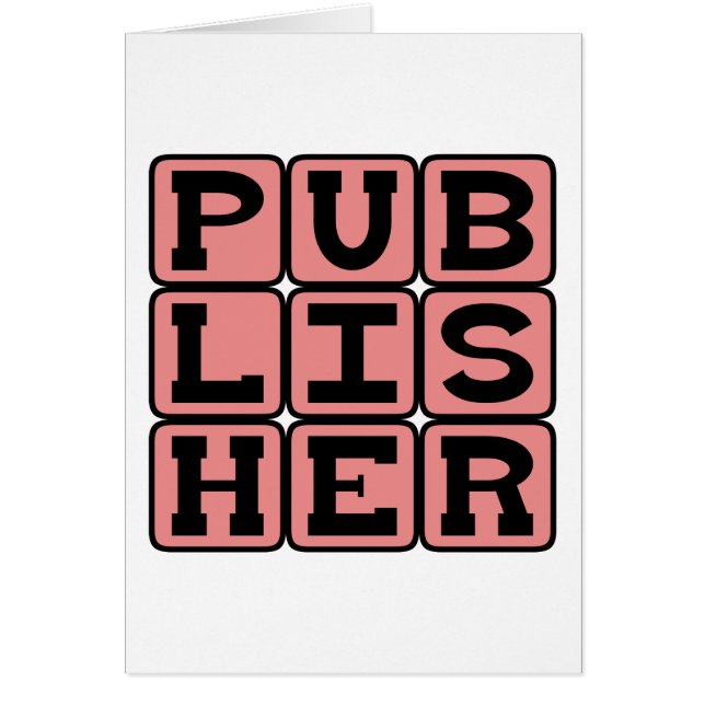 Publisher, Bok tillverkare Hälsningskort (Framsidan)