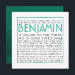 PubMitzvah inbjudan - Pantone Arcadia 2018<br><div class="desc">Lätt personifierade och sände i ett plötsligt! Få de perfekta pubmitzvahinbjudningarna för din firandenågot liknande denna moderna typografidesign som är moderiktig och stilfull. Tillfoga din anpassningsbar uttrycka till denna design, genom att använda ", redigerar denna designmall" boxas på högersidan av objektet eller klickar blåtten "skräddarsy det" knäppas för att ordna...</div>