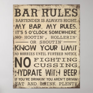 Pubregler Poster