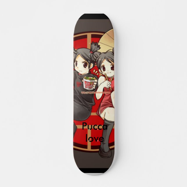 Pucca kärlek old school skateboard bräda 18 cm (Framsida)