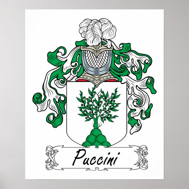 Puccini Family Crest Poster (Framsidan)