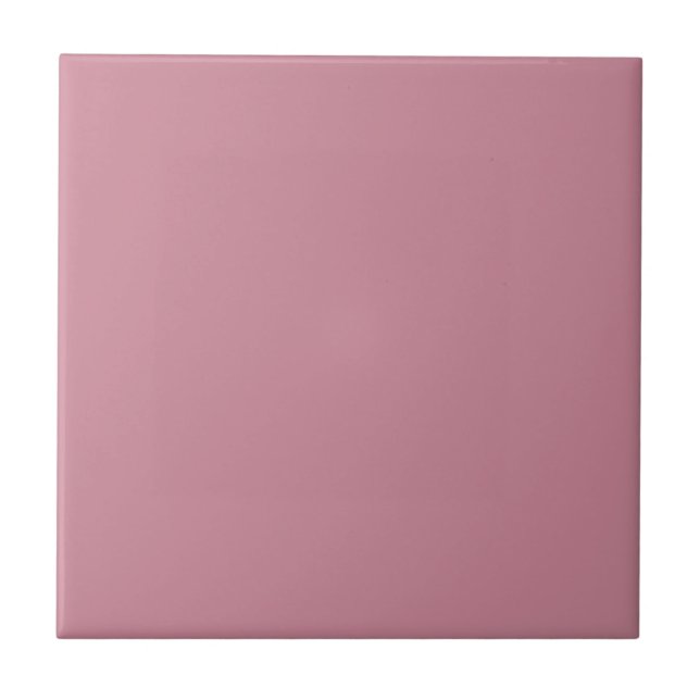 Puce Rosa Färg Tile Kakelplatta (Framsidan)