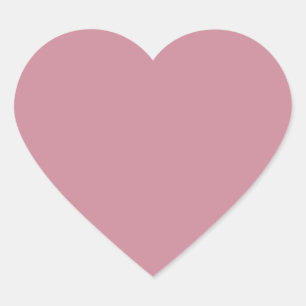 Puce Rosa Hjärtformat Klistermärke