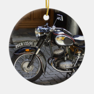 Puch 125 SV Julgransprydnad Keramik
