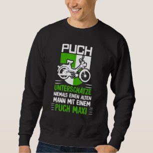 Puch Ord Oldtimer Alten Mann Mit Ein Pich Maxi Lång Ärmad Tröja
