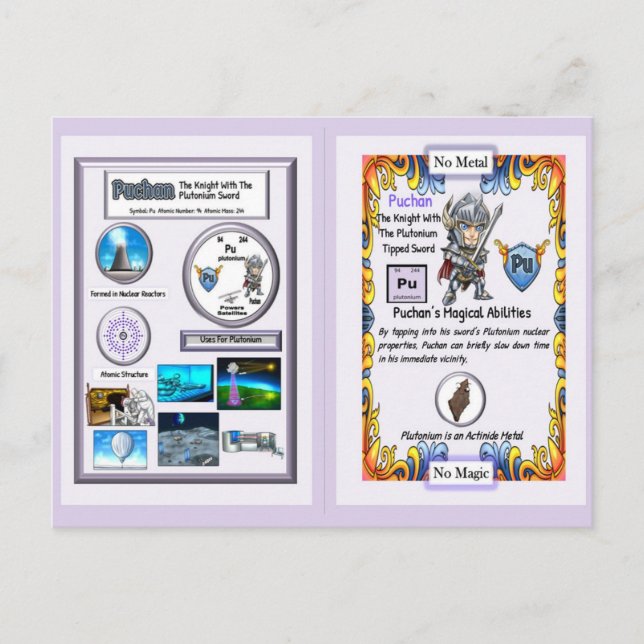 Puchan - Knight Plutonium Sword Vykort (Framsida)