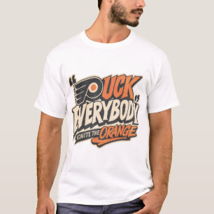 Puck Alla Tänd Orange Philadelphia T Shirt