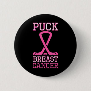 Puck Breast Cancer Pink Ribbon Ice Hockey Cancer Knapp