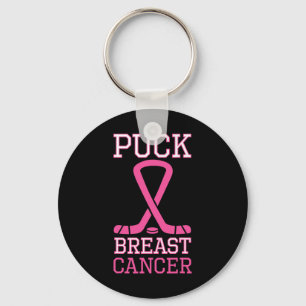 Puck Bröstcancer Rosa Bandy Is Hockey Cancer D Nyckelring