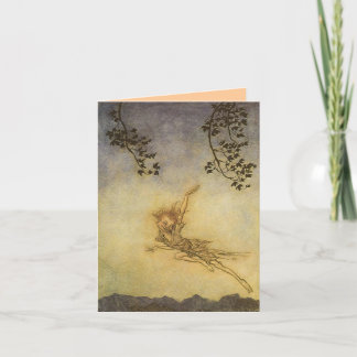 Puck en älva Notecard Arthur Rackham Kort