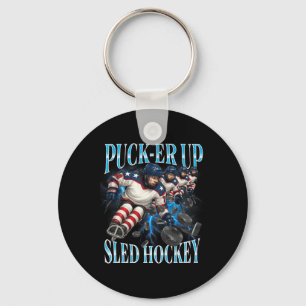 Puck-er Up Släd-Hockey Damer Och Flickor Team Spo Nyckelring