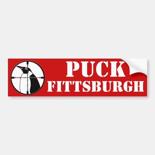 Puck Fittsburgh Bildekal (Framsidan)