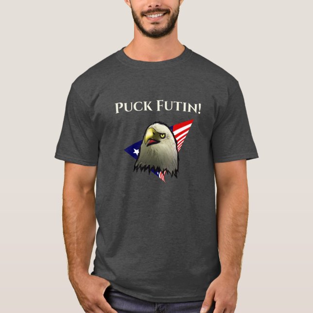 PUCK FUTIN AMERICAN EGLE AMERICAN FLAGGA T SHIRT (Framsida)
