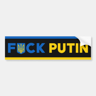Puck-futin anti-Putin Ukraina Ukraina flagga Bildekal