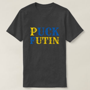 Puck Futin Brev Reverse Ukrainska T-Shirt