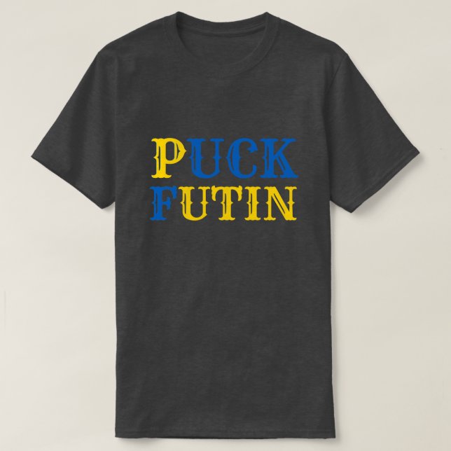 Puck Futin Brev Reverse Ukrainska T-Shirt (Design framsida)