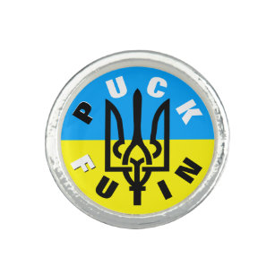 Puck Futin - Freedom Ukraina Peace Ukrainska Flagg Ring