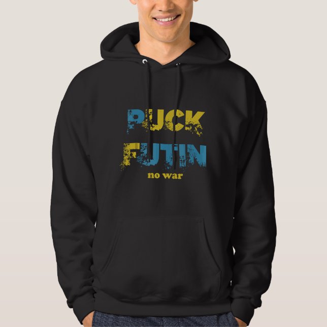 puck futin meme nej till krig  hoodie (Framsida)