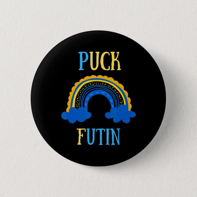 Puck Futin Meme Rolig Design Ukraina Ryssland  Knapp (Framsida)