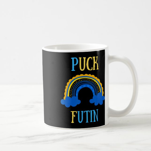 Puck Futin Meme Roligt Utformat Ukraina Ryssland  Kaffemugg (Höger)