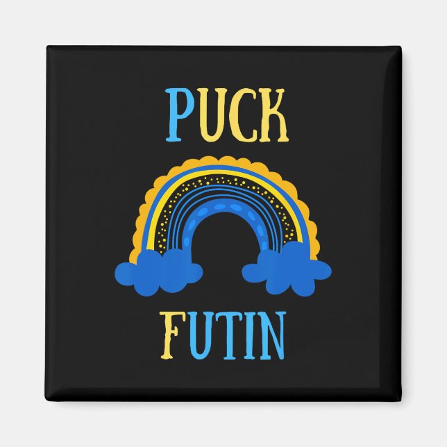 Puck Futin Meme Roligt Utformat Ukraina Ryssland  Magnet (Framsidan)