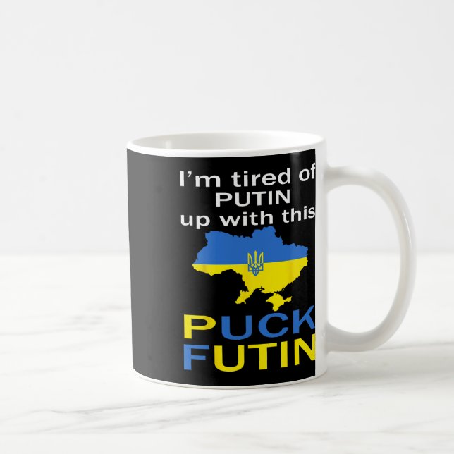 Puck Futin Meme Stolt Över Ukrainsk Ukraina Karta  Kaffemugg (Höger)
