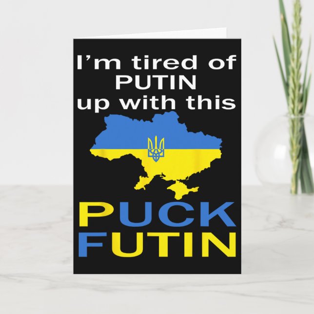 Puck Futin Meme Stolt Över Ukrainsk Ukraina Karta  Kort (Framsida)