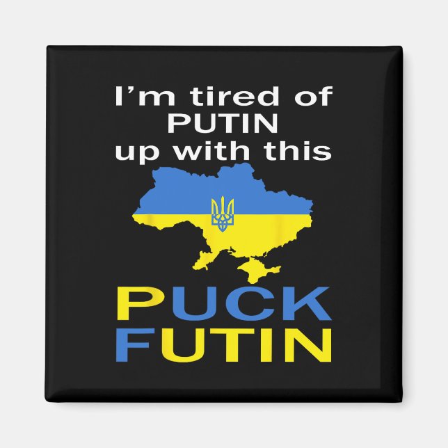 Puck Futin Meme Stolt Över Ukrainsk Ukraina Karta  Magnet (Framsidan)